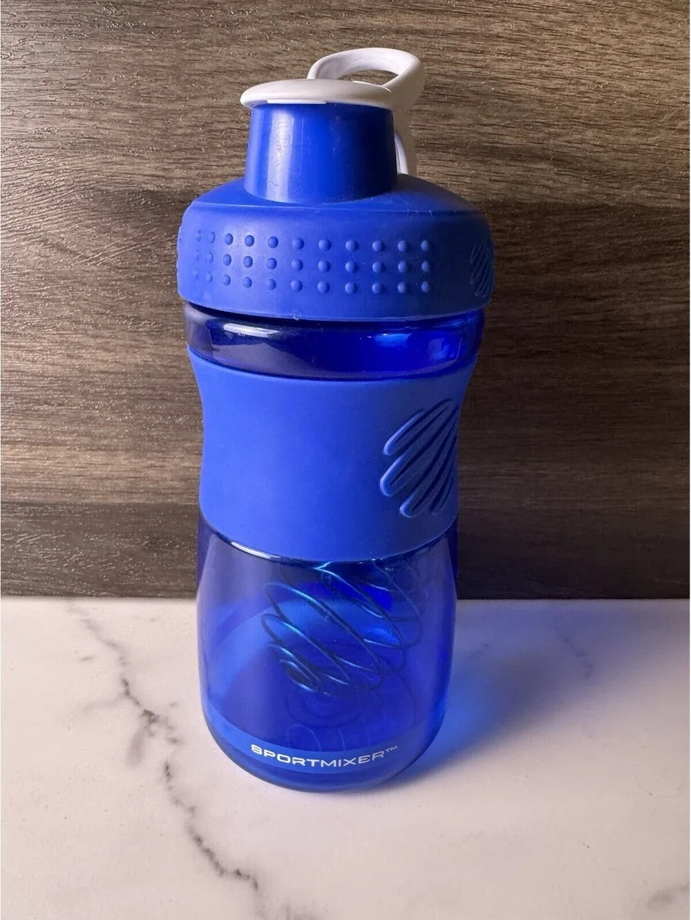 BlenderBottle SportMixer 17oz Blue Shaker Bottle BlenderBall ProFile Logo